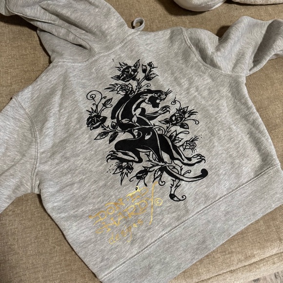 Ed Hardy cropped zip-up hoodie - Picture 2 of 2